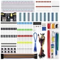 thumbnail image 1 of REXQualis Kit de Composants Électroniques Amusant avec Module d'Alimentation, Fil de Démarrage, Planche à Pain 830 Points de Raccordement, Potentiomètre de Précision, Résistance pour Arduino, Raspberry Pi, STM32, 1 of 5