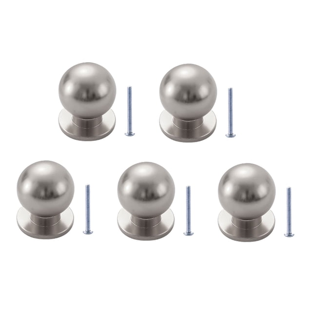 WHEANG Buttons 5 Pack Champagne Bronze Cabinet Knobs Kitchen Cabinet Knobs Dresser Knobs Drawer Knobs Cabinet Hardware Satin Brass Knobs for Dresser Drawers One Size Multi-Color