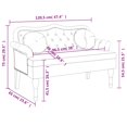 thumbnail image 2 of vidaXL Bench with Cushions Dark Green 120.5x65x75 cm Velvet, 2 of 6