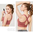 thumbnail image 3 of Langgg Front Zipper Sports Bra Comfortable Compression Fit Gym Athletic Support Breathable Sports Bras Vest Red XL, 3 of 6