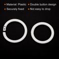 thumbnail image 4 of Unique Bargains 1.8' OD 1.4' ID Loose Leaf Rings Binder Ring Plastic O Rings, White, 50 Count, 4 of 6