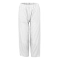 thumbnail image 2 of Birdeem Femmes Dame Décontracté Uni Taille Élastique à Ceinture Pantalon à Jambe Grand Pantalons, 2 of 7