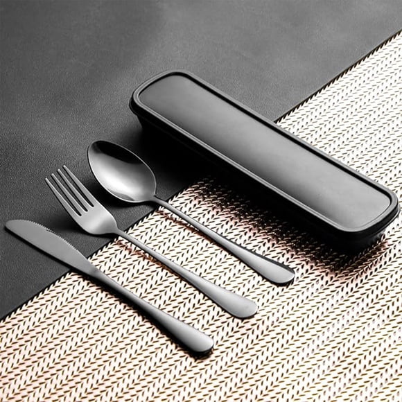Yatlte Stainless Steel Knife Fork And Spoon Cutlery Three Piece Mirror Cutlery Steak Knife And Fork Portable Cutlery