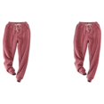thumbnail image 1 of kurtrusly Pantalon d'Hiver Chaud et Rester à la Mode pour Femmes Conçu pour le Confort Viné M 2Set, 1 of 6