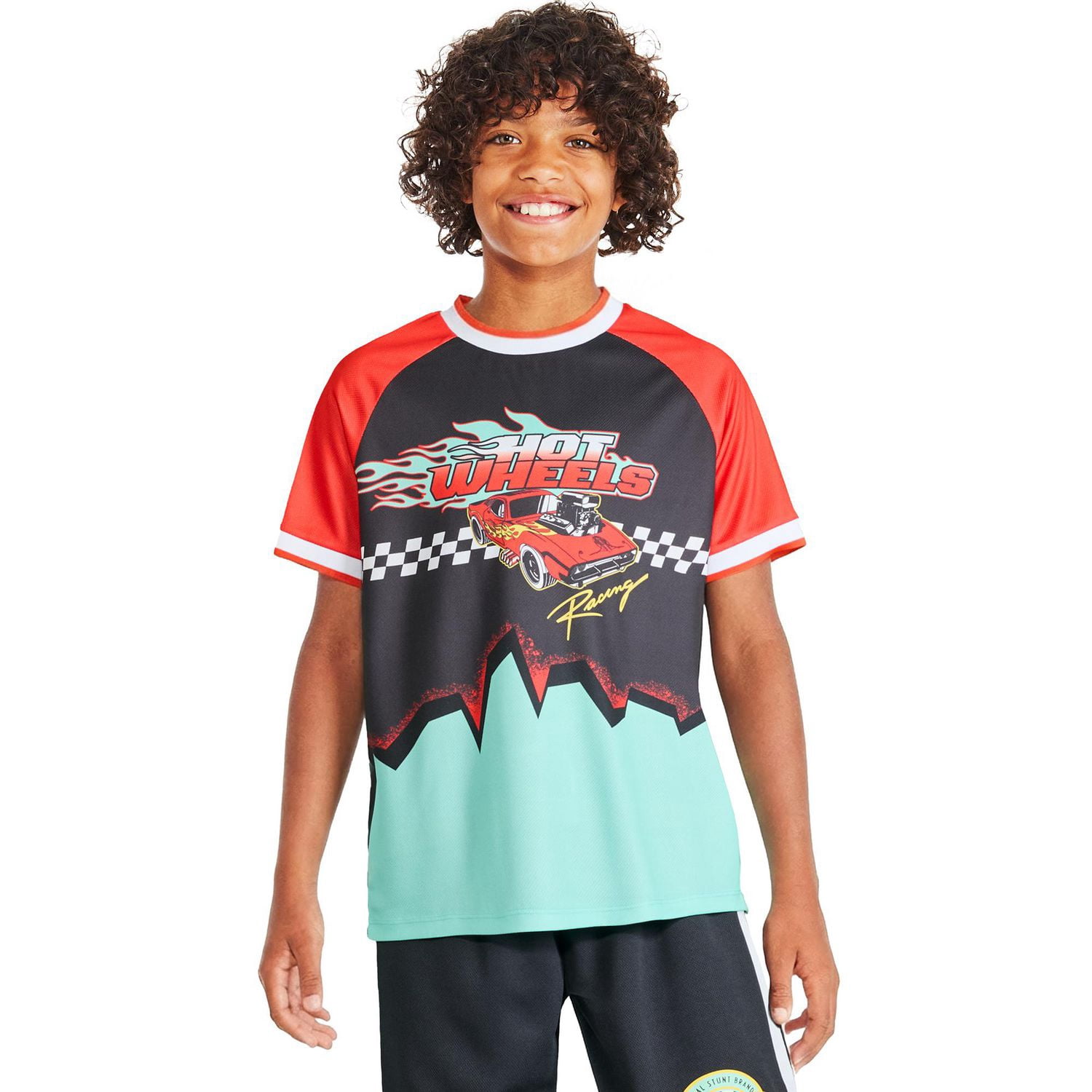 T-shirt à imprimé graphique Hot Wheels pour garçons