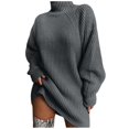 thumbnail image 1 of 2025 Chandail Raglan Mi-Long pour Femmes Chandail d'Automne Chandails pour Hommes Chandail à Manches Chandail Uni Chandails Surdimensionnés pour Femmes Chandail à Col Roulé Grande Taille, 1 of 5
