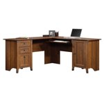 Pemberly Row L Shaped Computer Desk in Washington Cherry