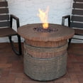 thumbnail image 2 of Sunnydaze Ensemble de Table de Foyer au Gaz Propane pour Patio avec Roches de Lave, Conception Corde et Baril - Diamètre 29 Pouces, 2 of 10