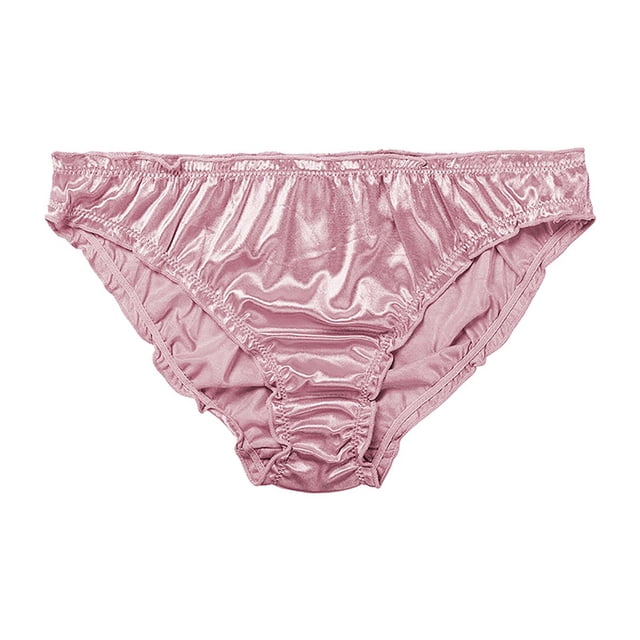Culottes en Satin pour Femmes, Taille Mi-Haute, Entrejambe en Coton Ondulé, Couleur Rose Doux. Ces Culottes Taille Mi-Haute Présentent une texture Satinée Ondulée avec un Entrejambe en Coton pour Plus de Confort. Conçues avec un Motif de Couleur Unie et Faites de Matériau polyester, Elles Offrent un Ajustement Doux et Confortable. Offertes en Tailles P, m, L et TG, avec des Tour de Taille Allant de 60-134 cm (23.62-52.76 Pouces).