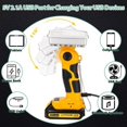 thumbnail image 2 of for Dewalt Light, for Dewalt Flashlight 40W 4200LM Jobsite Light Cordless LED Work Light Powered by Dewalt 20V Tools 20V MAX Li-Ion Battery with USB Port & 110° Pivoting Zinc Alloy Shell, 2 of 7