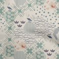 thumbnail image 1 of oneOone Rayon Dusty Teal Green Fabric Asian Japanese Pattern Sewing Craft Projects Fabric Prints By Yard 56 Inch Wide, 1 of 4