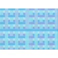 thumbnail image 1 of Ahgly Tapis Rectangulaire Lavable en Machine Intérieur Transitionnel Bleu, 2 Pieds x 4 Pieds, 1 of 7