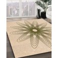 thumbnail image 3 of Ahgly Company Tapis Rond Lavable en Machine Intérieur Transitionnel Bronze Brun, 5 Pieds Rond, 3 of 7