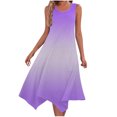 thumbnail image 1 of UPPADA Robe Débardeur Maxi pour Femme à Ourlet en Pointe, Été, Coupe Ample, Sans Manches, Col Ras du Cou, Robe d'Été Décontractée à Volants, Ligne A, Style Bohème, Codes Promo, Violet, TG, 1 of 7