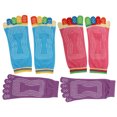 thumbnail image 1 of Flexibility Non-Slip Socks, Free Size Five Toes Socks, for Yoga Barre Pilates Bikram, 1 of 8
