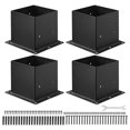 thumbnail image 1 of VEVOR 4 Pack 4x4 Post Base Brackets Wood Fence Post Anchor Inner Size 3.6x3.6 inch, 1 of 9