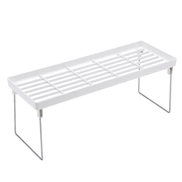 WIFKLSIIPG Standing Rack Kitchen Bathroom Countertop Storage Organizer Shelf Holder Rack(White)