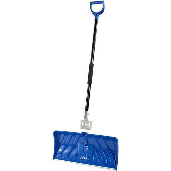 Snow Joe SJEG24 2-in-1 Snow Pusher + Ice Chopper | 24-Inch | Poly Blade (Blue)