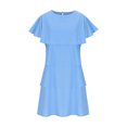 thumbnail image 4 of Gspmoly Robes Grande Taille pour Femmes aux Formes, Robe Décontractée Unie à Col Châle et Col Rond pour Femmes, Robes Habillées pour Femmes jusqu'à 70 % de Rabais, 4 of 6