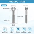 thumbnail image 2 of Uxcell 2 Pcs M16x100mm Shoulder Swing Lifting Eye Bolt, 304 Stainless Steel Metric Half Tooth Thread Fisheye Eye Slip Hole Screw Rigging Bolt Metal Fasteners Screws, Silver Tone, 2 of 7