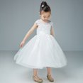 thumbnail image 3 of B91xZ Robe d'Été Sans Manches pour Tout-Petite Fille Tunique Basique Tenue de Jeu Robes Chemise, Beige 8, 3 of 4