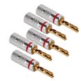 thumbnail image 3 of Audio Banana Plug, Serrated Banana Plug Strong Connection   For Siding For 12 AWG To 18 AWG Speaker Wire Red,Black, 3 of 8