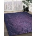 thumbnail image 3 of Ahgly Company Tapis d'Intérieur Lavable à la Machine, Carré, Transitionnel, Bleu Ardoise, Tapis de Zone, 7 Pieds Carré, 3 of 7