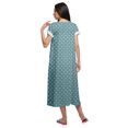 thumbnail image 4 of Moomaya Robe de Nuit à Manches Courtes Imprimée pour Femmes en Coton, 4 of 5