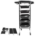 thumbnail image 1 of MultiFunctional Hair Salon Trolley Hairdressing Tool Storage Cart Organizer with 5 Trays, 1 of 14