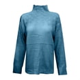 thumbnail image 3 of Besolor Chandails à Col Roulé pour Femmes Manches Longues Décontractées Tricot Torsadé Pull Ample Automne Hiver, 3 of 4