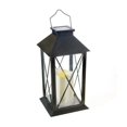 thumbnail image 1 of LED Solar Clear Glass Pane Lantern with Faux Candle Diamond, 1 of 3