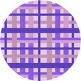 thumbnail image 1 of Ahgly Company Tapis de Zone Rond d'Intérieur Lavable à la Machine, Transitionnel, Violet Prune Violet, 5 Pieds Rond, 1 of 7