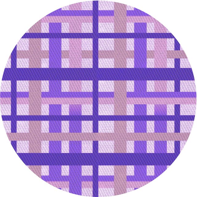 Ahgly Company Tapis de Zone Rond d'Intérieur Lavable à la Machine, Transitionnel, Violet Prune Violet, 5 Pieds Rond