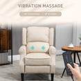 thumbnail image 4 of HOMCOM Massage Recliner Chair Push Back Recliner Armchair with Footrest, 4 of 10