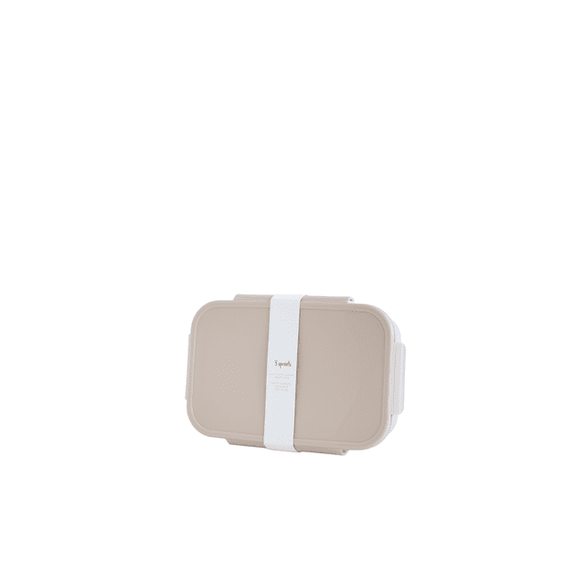 3 Sprouts Recycled Plastic Bento Box for Kids - Taupe