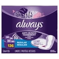 thumbnail image 3 of Always Anti-Bunch Xtra Protection Daily Liners, Regular Length, Unscented, 3 of 12