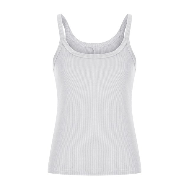 Yuyuzo Plus Size Tank Tops for Women Ribbed Knit Sleeveless Crop Tops Round Neck Slim Fitted Soft Base Layer Camis Tees