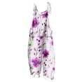 thumbnail image 1 of yoeyez Rompers for Women Plus Size,Womens Summer Printed Plus Size Romper Sleeveless Adjustable Straps Backless Jumpsuits With Pockets Pink,L, 1 of 6