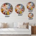 thumbnail image 4 of Designart 'Blue And Yellow Color Whirls' Large Modern Wall Clock, 4 of 4
