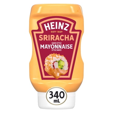 Heinz Sriracha Mayonnaise Style Sauce, for Sushi, Spring Rolls and Rice Bowls, 340 mL Bottle