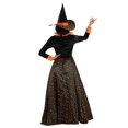 thumbnail image 2 of Sparkling Orange Witch Adult Costume, 2 of 3