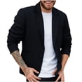 thumbnail image 2 of Veste de Complet Décontractée pour Homme avec Col à Revers, Manches Longues, Imitation Lin, Détails de Poches, 2 of 7