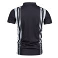 thumbnail image 4 of Mikilon Mens Trendy Outfits 2-Piece Set Short Sleeve Buttoned Lapel Printed T-Shirt Set Chic and Comfortable Short Sleeve Lapel Set Black L, 4 of 5