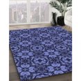 thumbnail image 3 of Ahgly Company Tapis d'Intérieur Lavables à la Machine, Rectangle de Transition Bleu Ardoise Clair, 5' x 8', 3 of 7