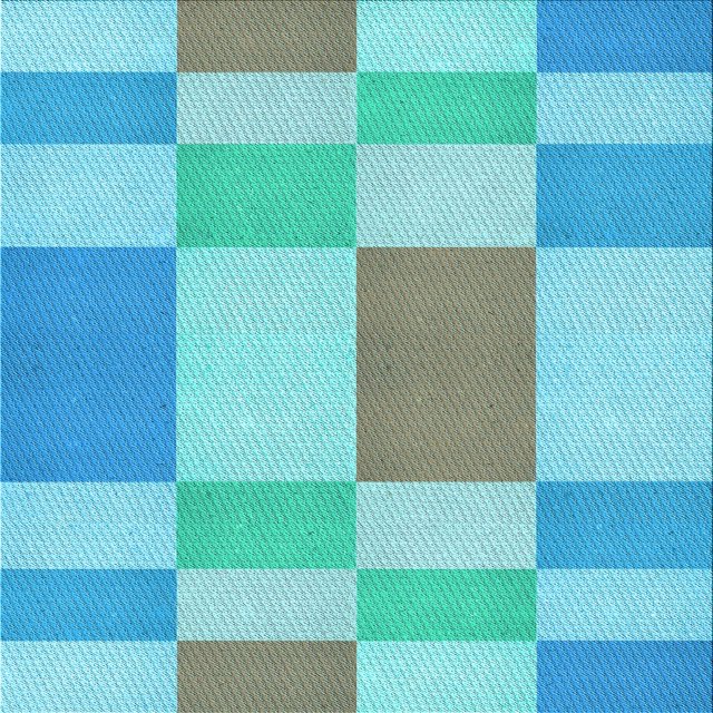 Ahgly Company Tapis d'Intérieur Lavable à la Machine, Carré, Transitionnel, Bleu Ara Bleu Vert, Tapis de Zone, 4 Pieds Carré