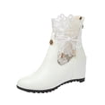 thumbnail image 2 of Cameland Oversized Women's And Bare Boots With Pointed Sloping Toe And Lace Cut Out Short Boots, 2 of 5