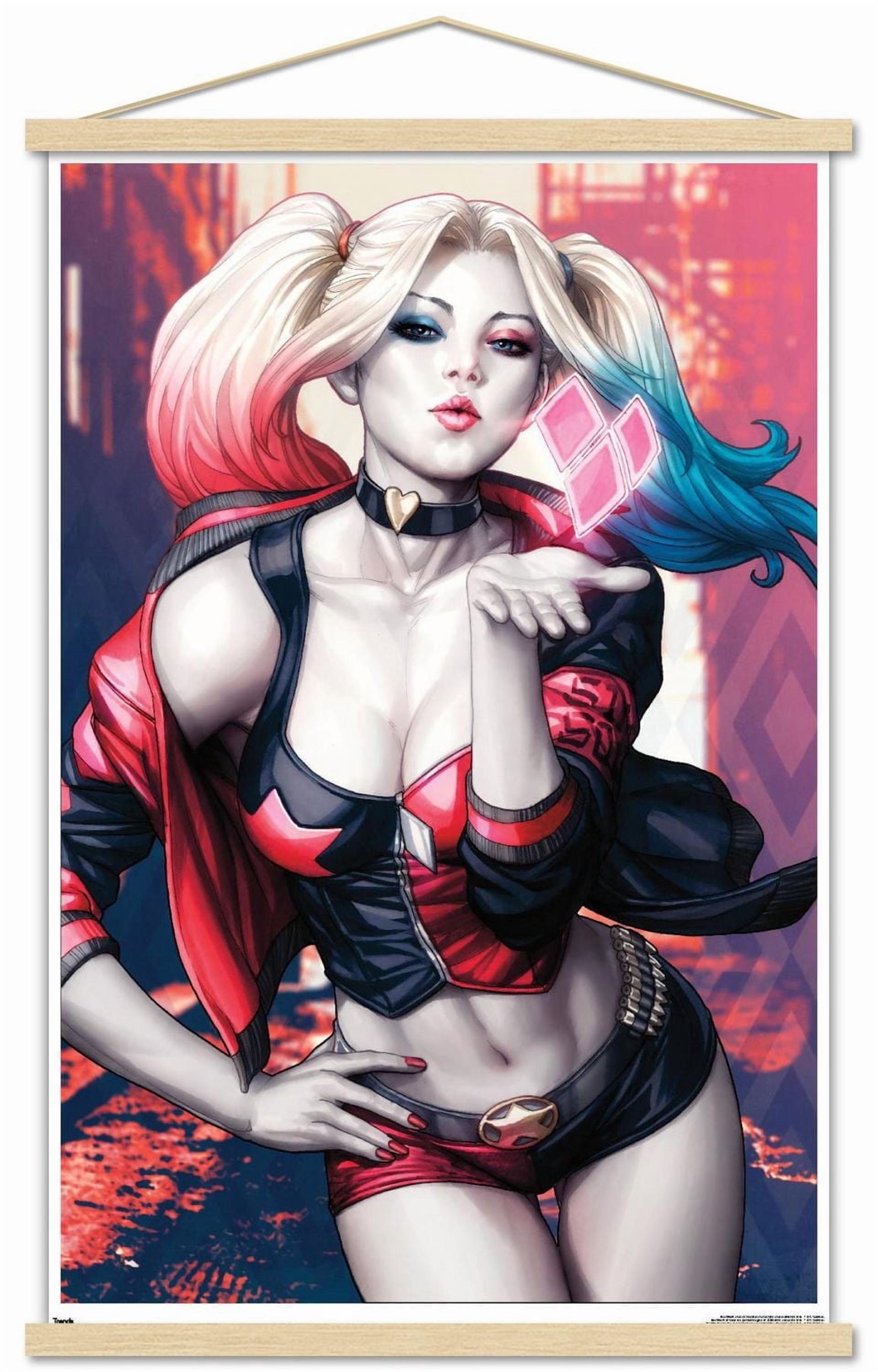 DC Comics - Harley Quinn - Kiss Wall Poster, 14.725" x 22.375"
