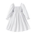 thumbnail image 3 of Kcodviy Robe d'Été pour Fille Nouvelle Jupe Robe Prématurée Jupe à Volants à Manches Longues Robe pour Bébé Fille Robe Taille Haute pour Robe Lavande Bébé Fille, 3 of 9
