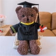 thumbnail image 1 of HWRETIE Graduation Teddy Bear 2023 Plush Toy With Black Graduation Cap 11.8 Inch College Graduation Gift Decoration, 1 of 2