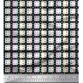 thumbnail image 1 of Soimoi Velvet Fabric Geometric Check Printed Craft Fabric by The Yard 58 Inch Wide, 1 of 3